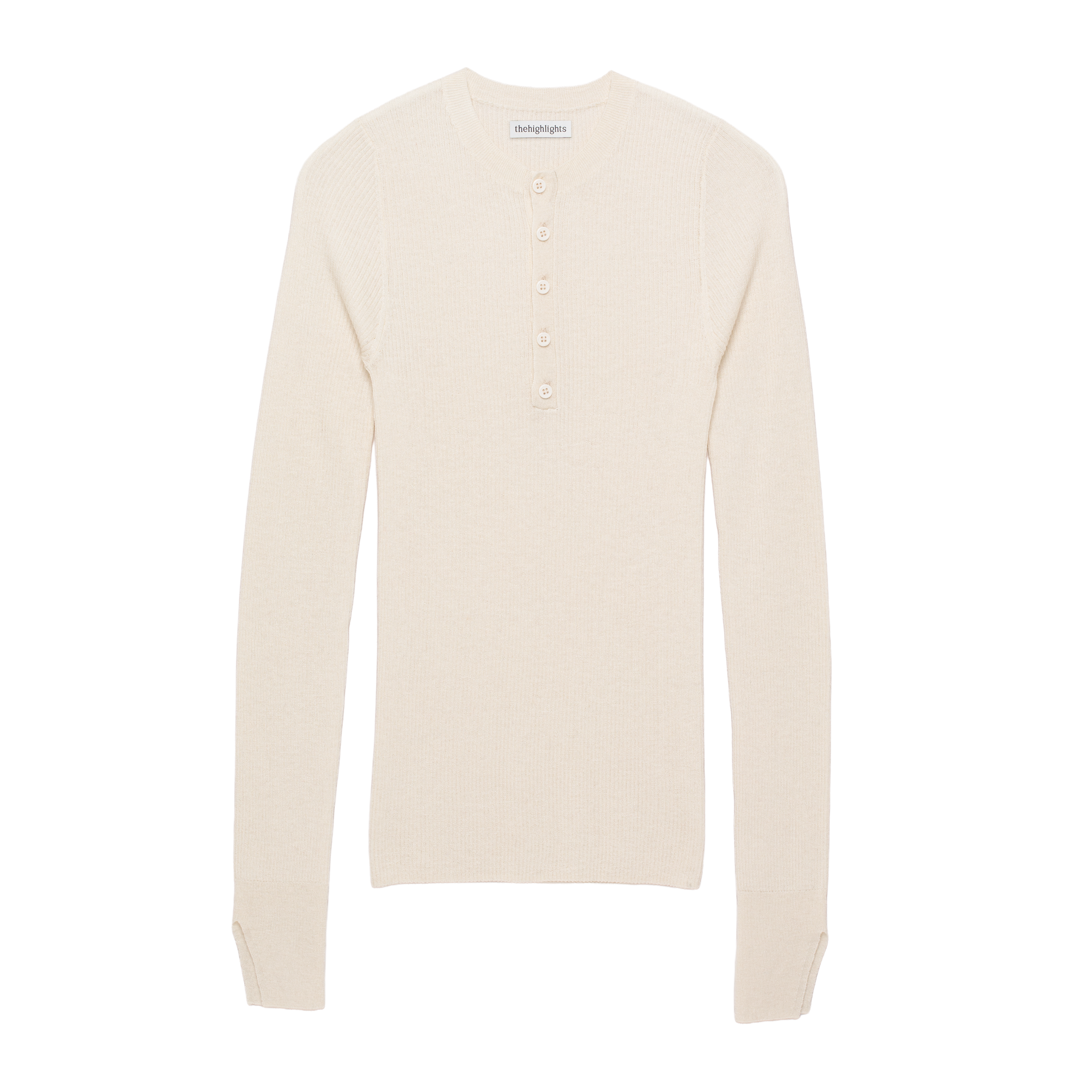 rib ‘knit’ henry-sweater white