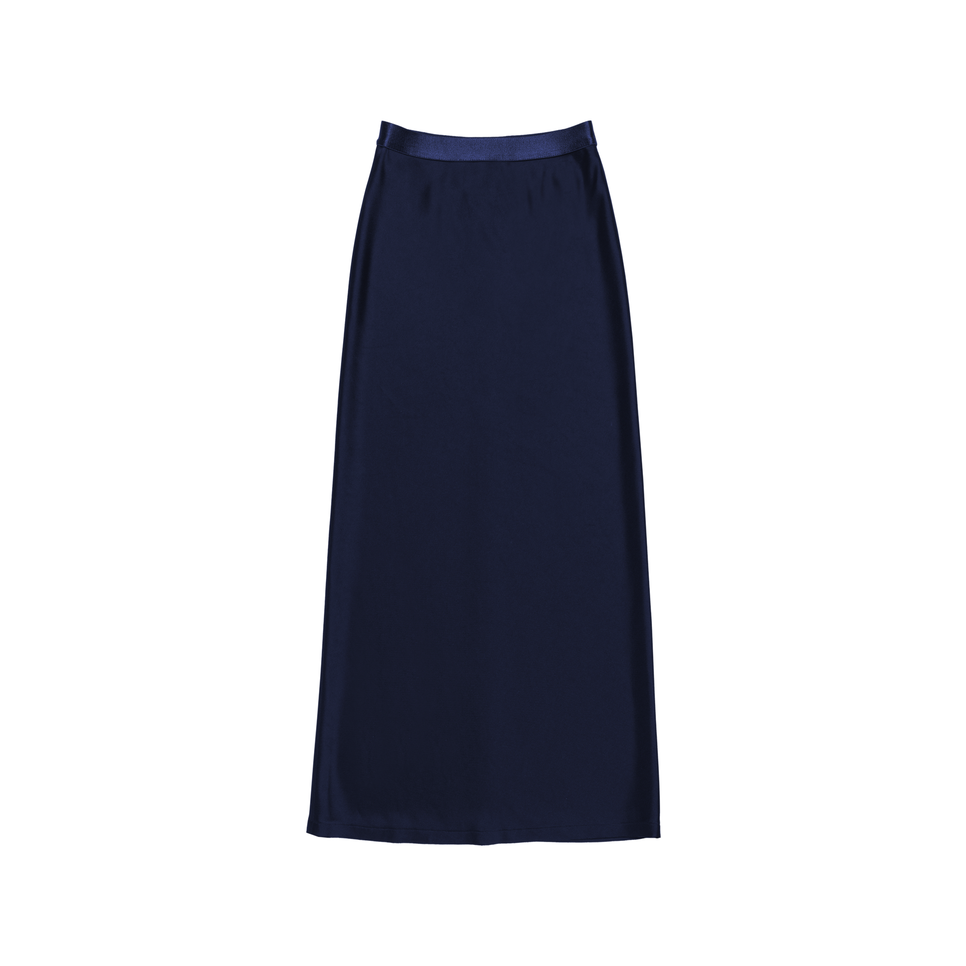 satin 'skirt' long rays navy