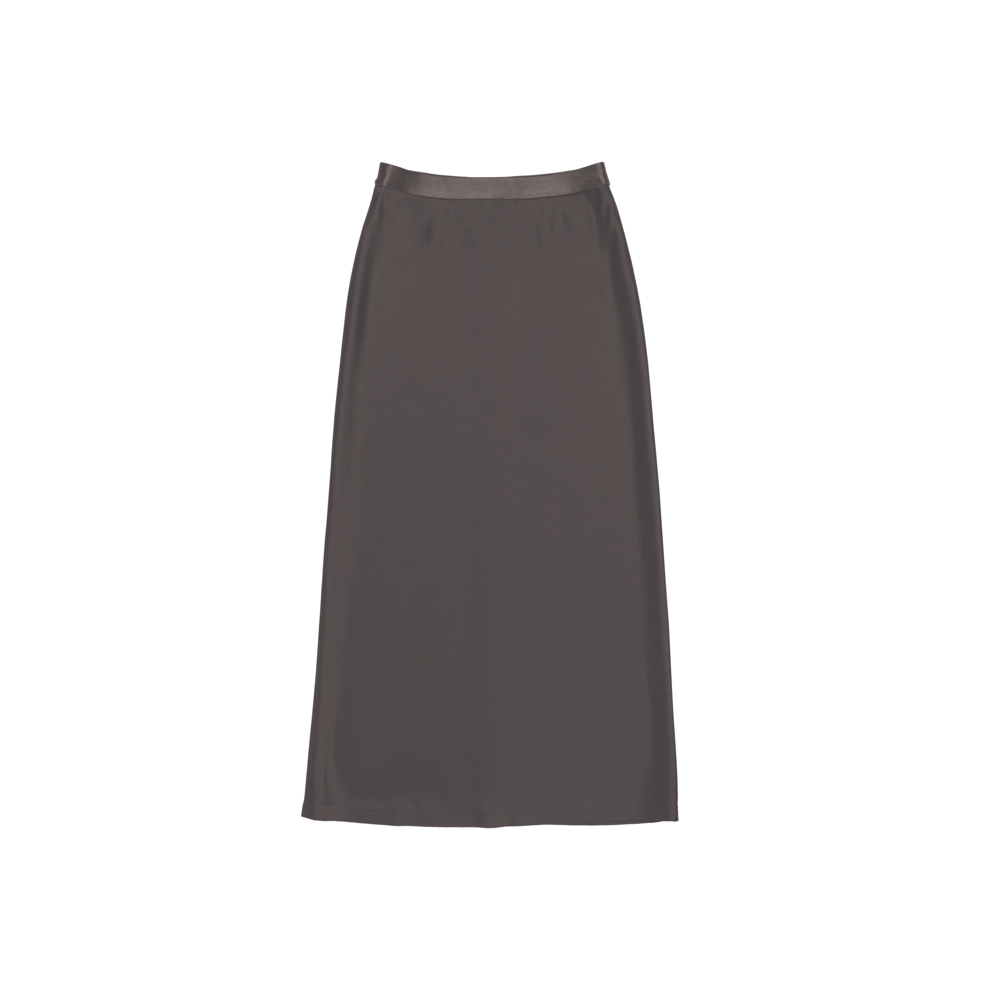 satin 'skirt' midi-long dull brown