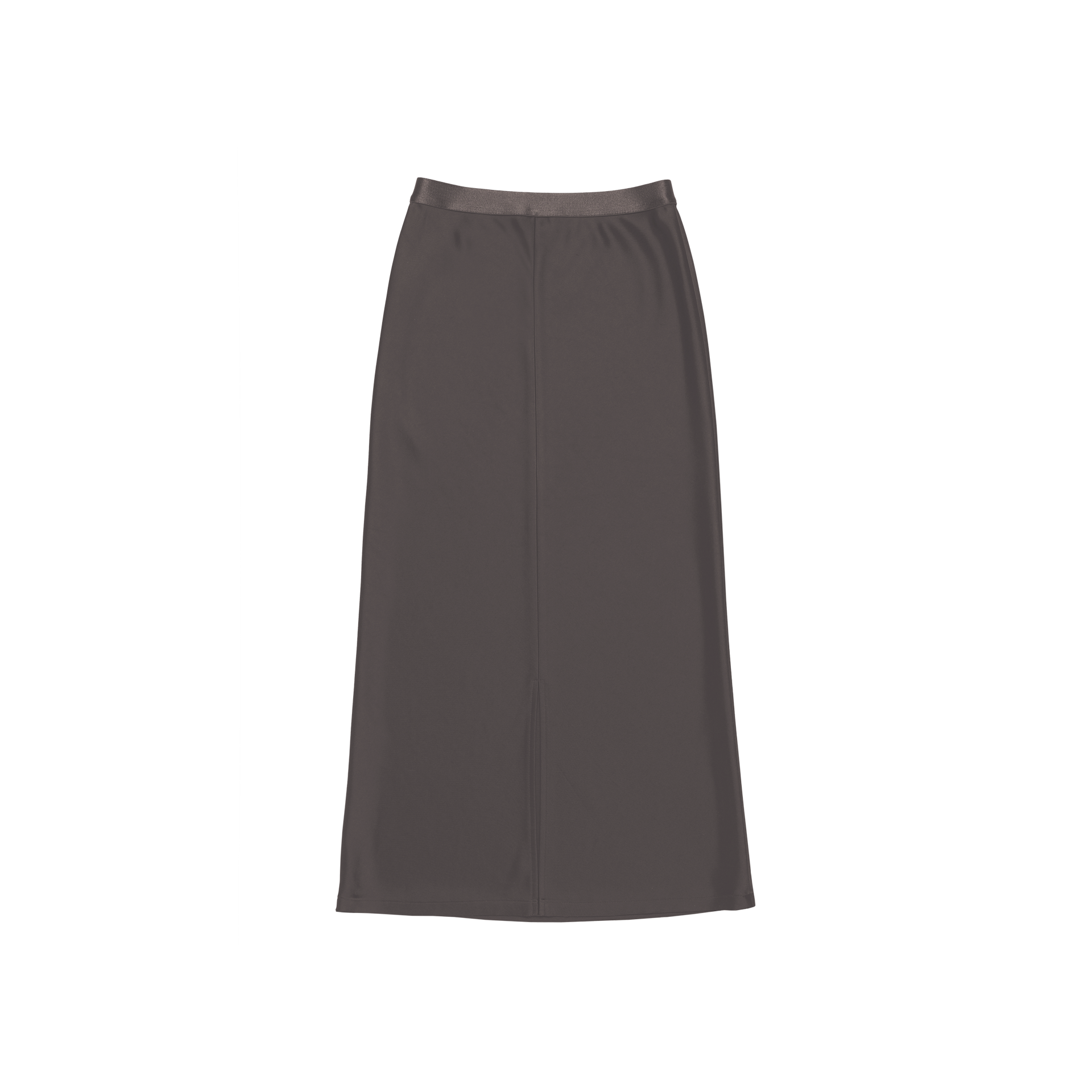 satin 'skirt' midi-long dull brown