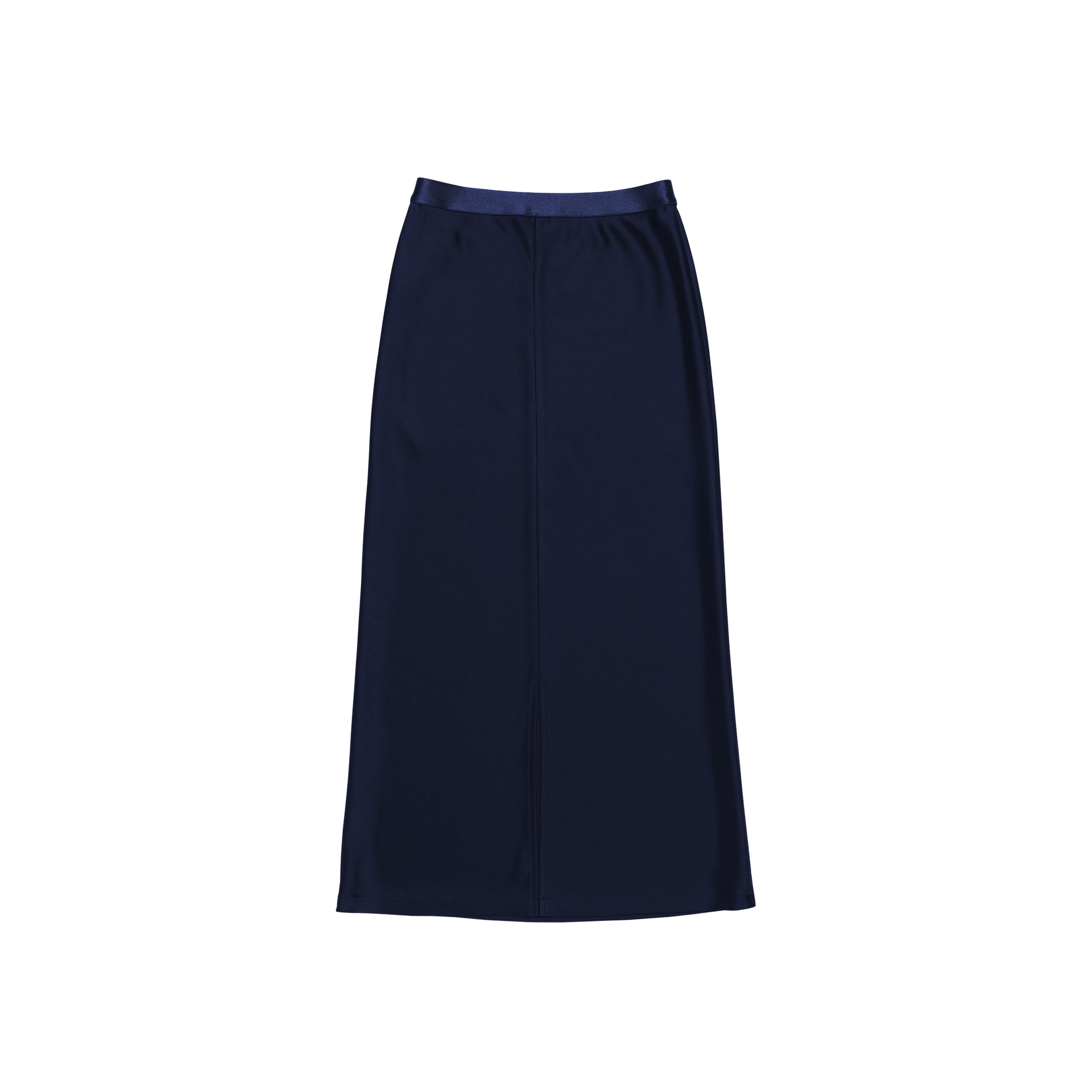satin 'skirt' midi-long rays navy
