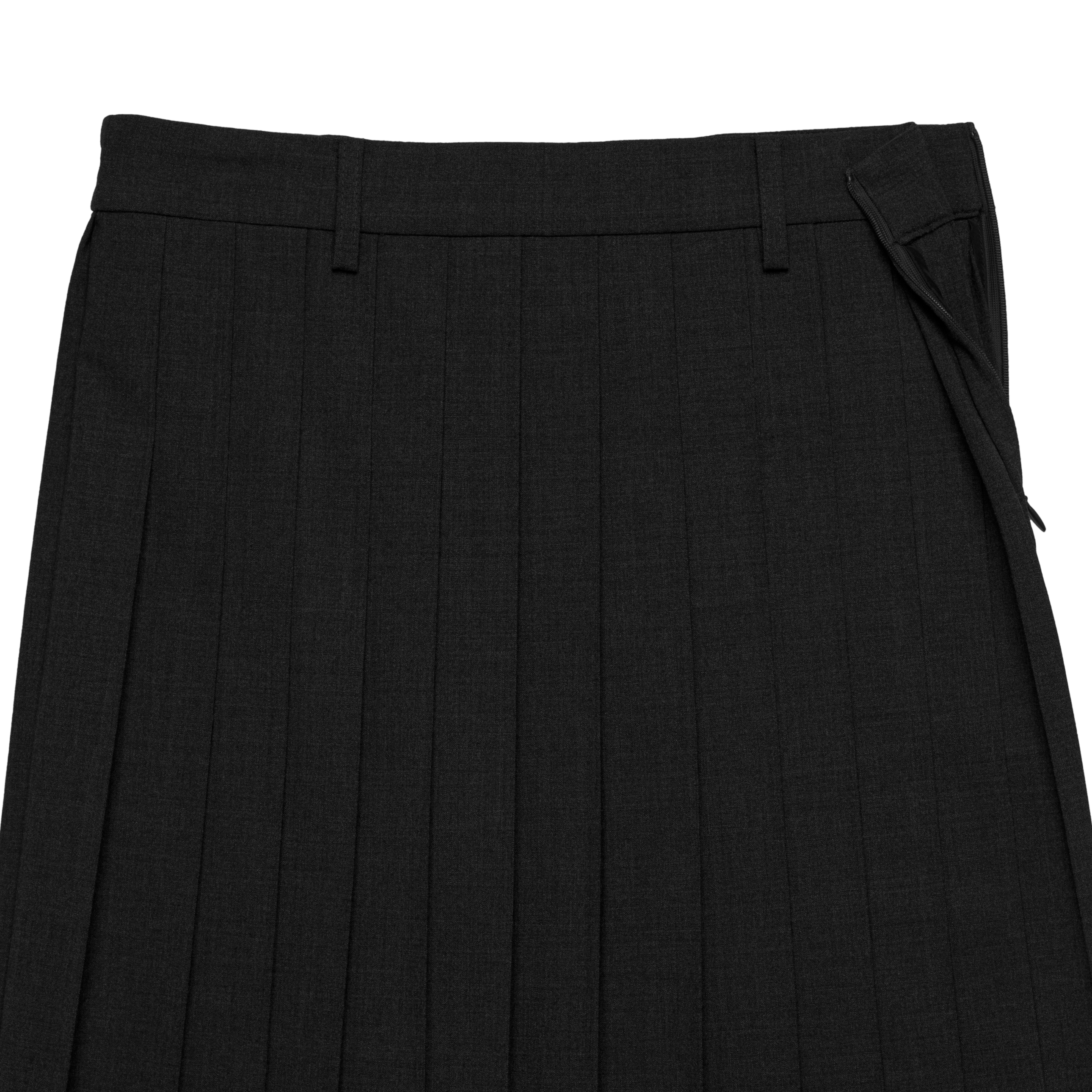 pleats 'skirt' midi black