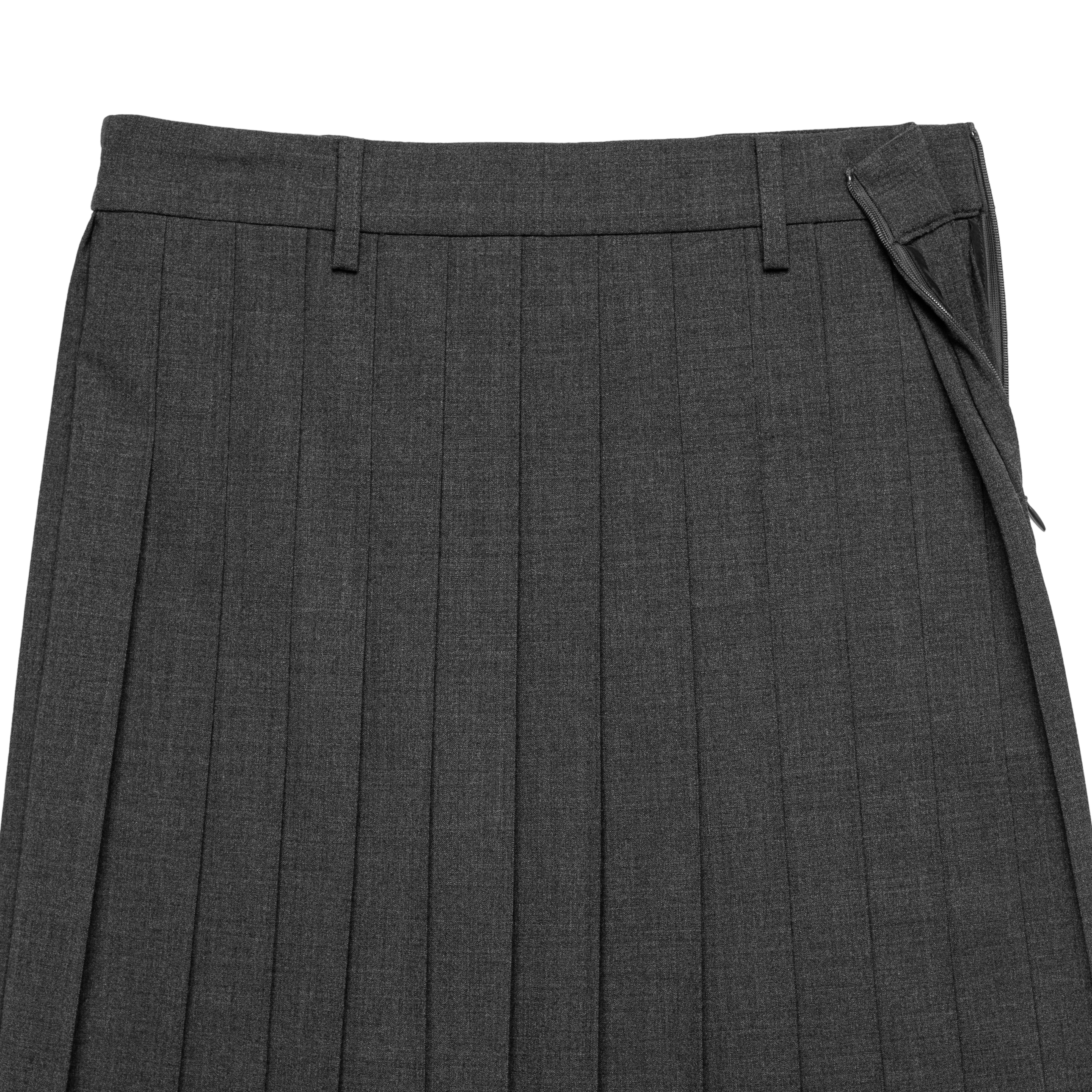 pleats 'skirt' midi dark gray