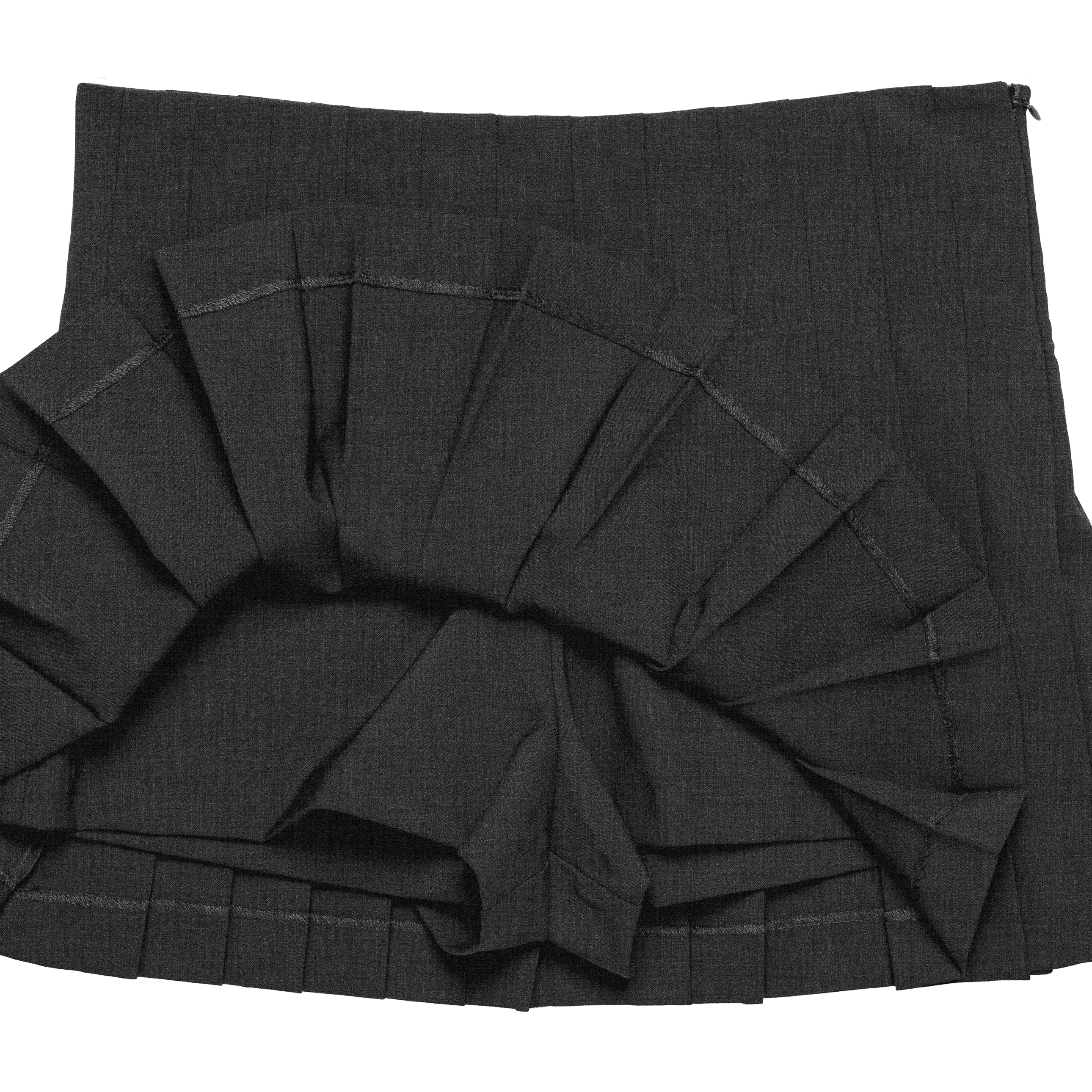pleats 'skirt' mini dark gray