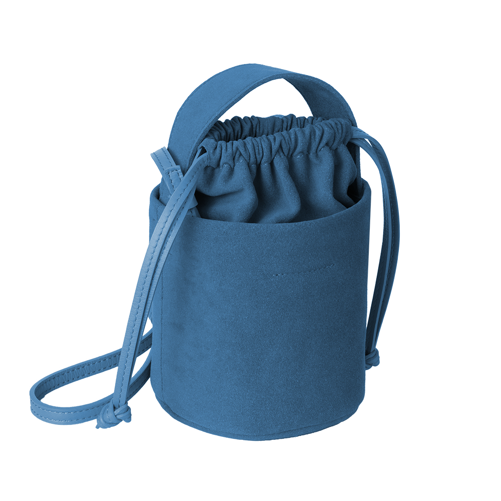suede 'pot' blue