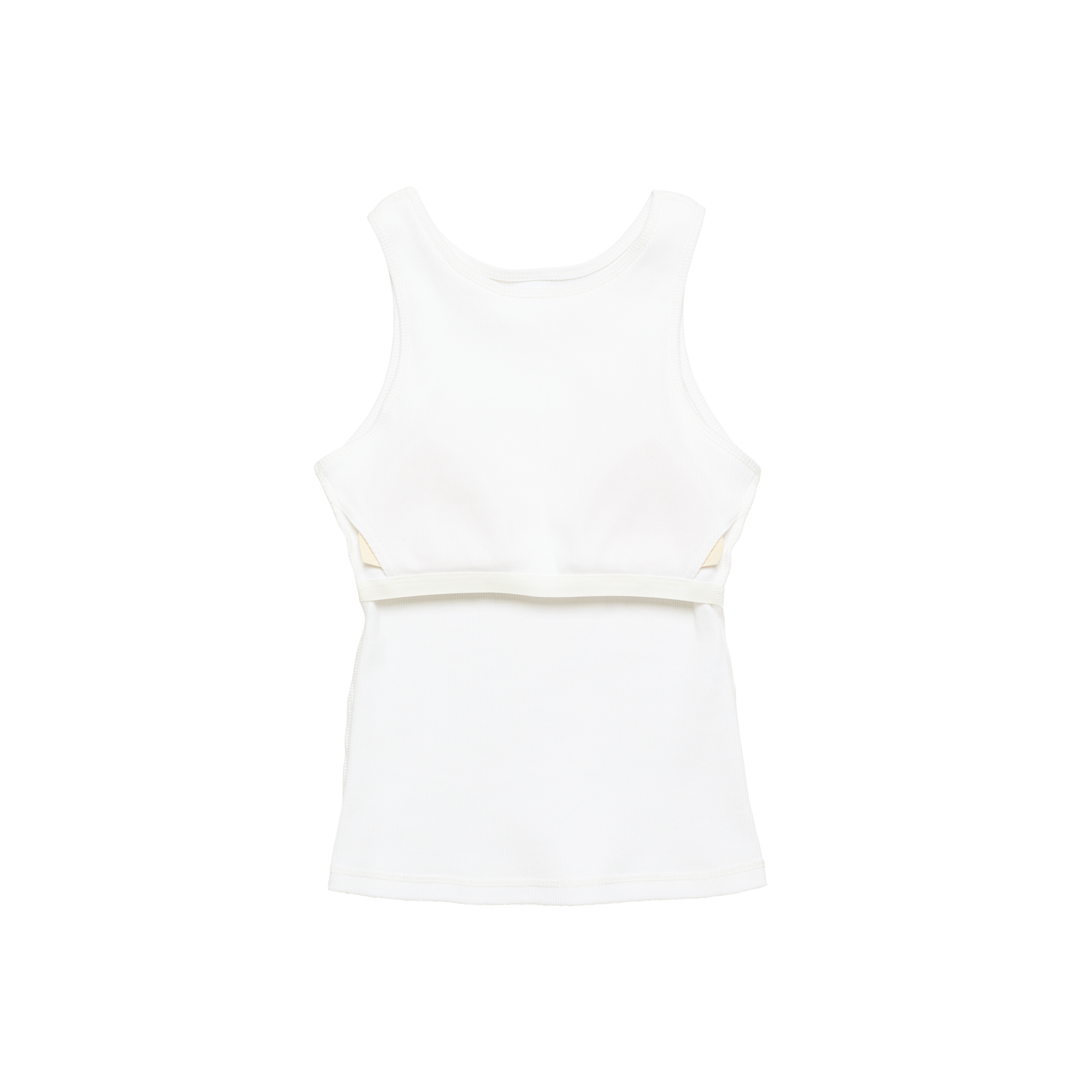 'tank' built-in-bra white