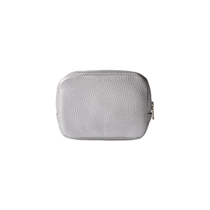 mini 'pouch' metallic silver
