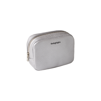 mini 'pouch' metallic silver