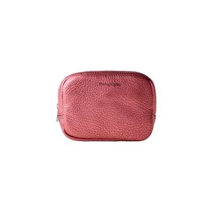 mini 'pouch' metallic magenta silver