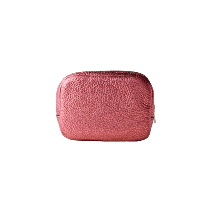 mini 'pouch' metallic magenta silver