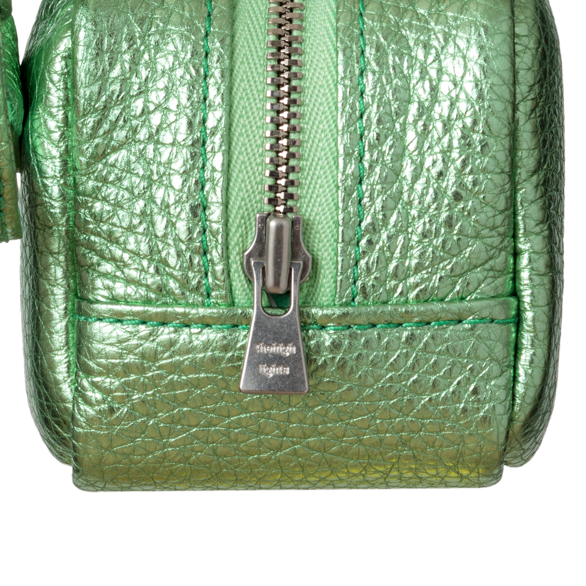 'bot' metallic green silver