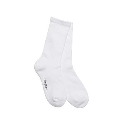 '2pair socks' basic-rib pile socks white