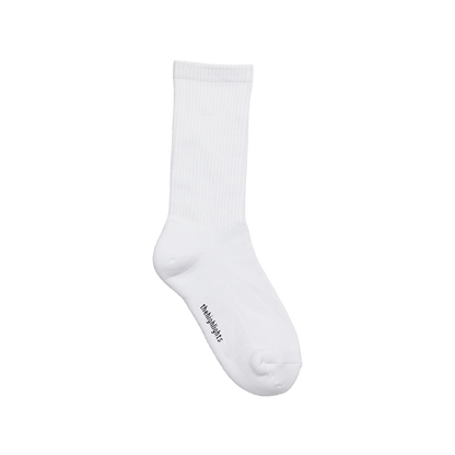 '2pair socks' basic-rib pile socks white
