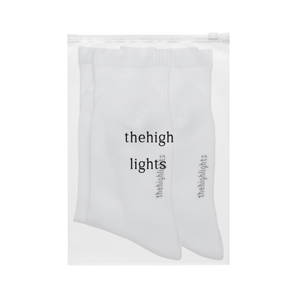 '2pair socks' basic-rib pile socks white