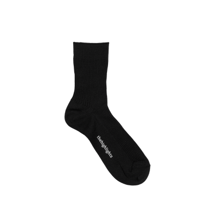 '2pair socks' silket-rib socks black