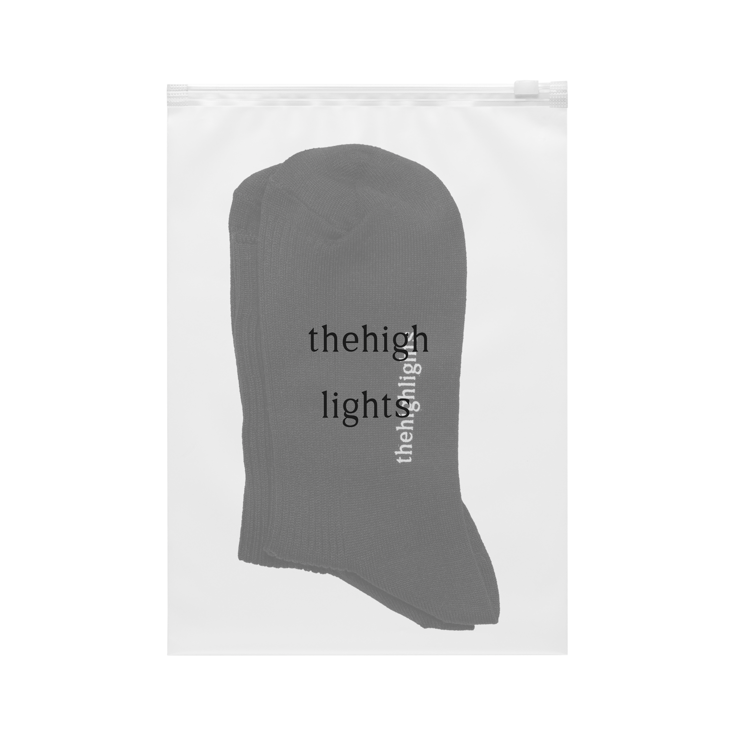 '2pair socks' silket-rib socks black