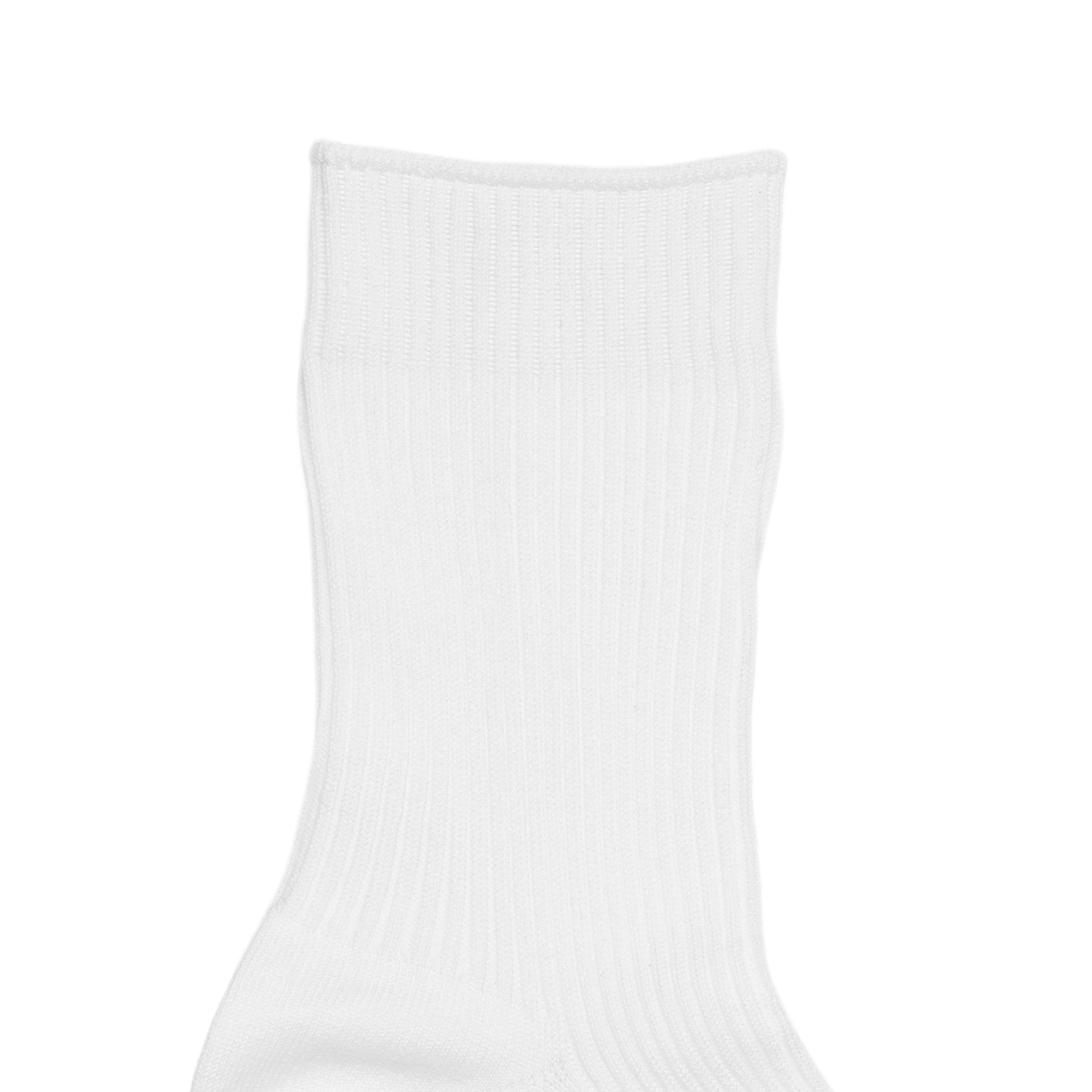 '2pair socks' silket-rib socks white