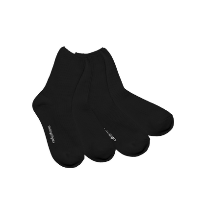 '2pair socks' heavy-duty cotton socks black