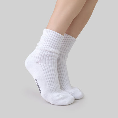 '2pair socks' heavy-duty cotton socks white