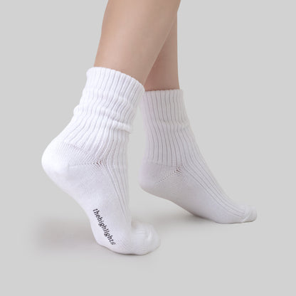'2pair socks' heavy-duty cotton socks white