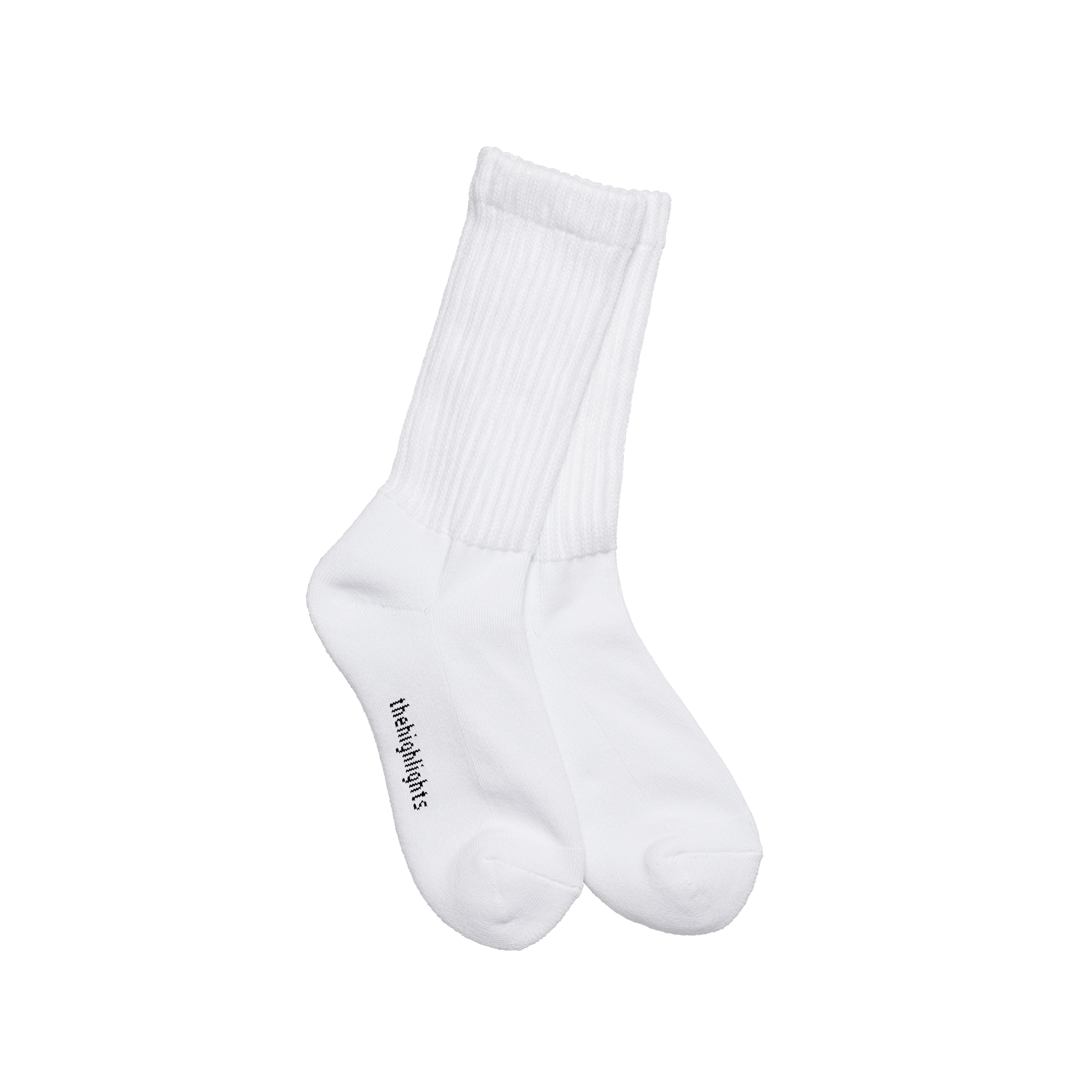 '2pair socks' loose-rib pile socks white