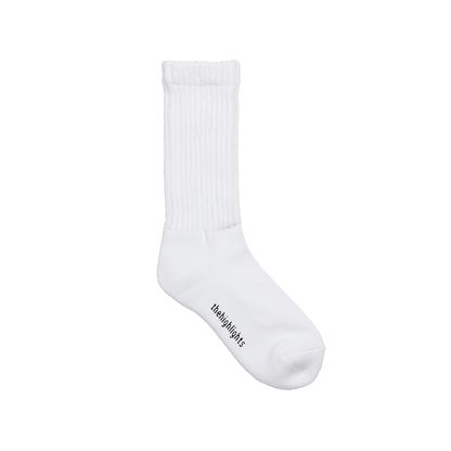 '2pair socks' loose-rib pile socks white