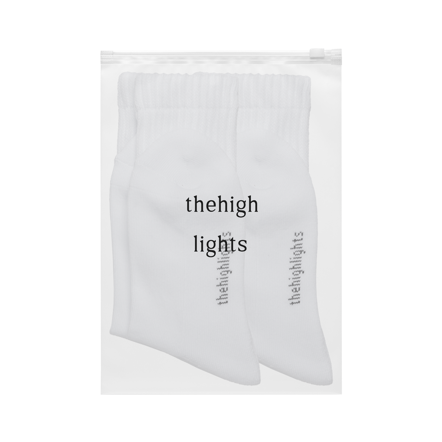 '2pair socks' loose-rib pile socks white