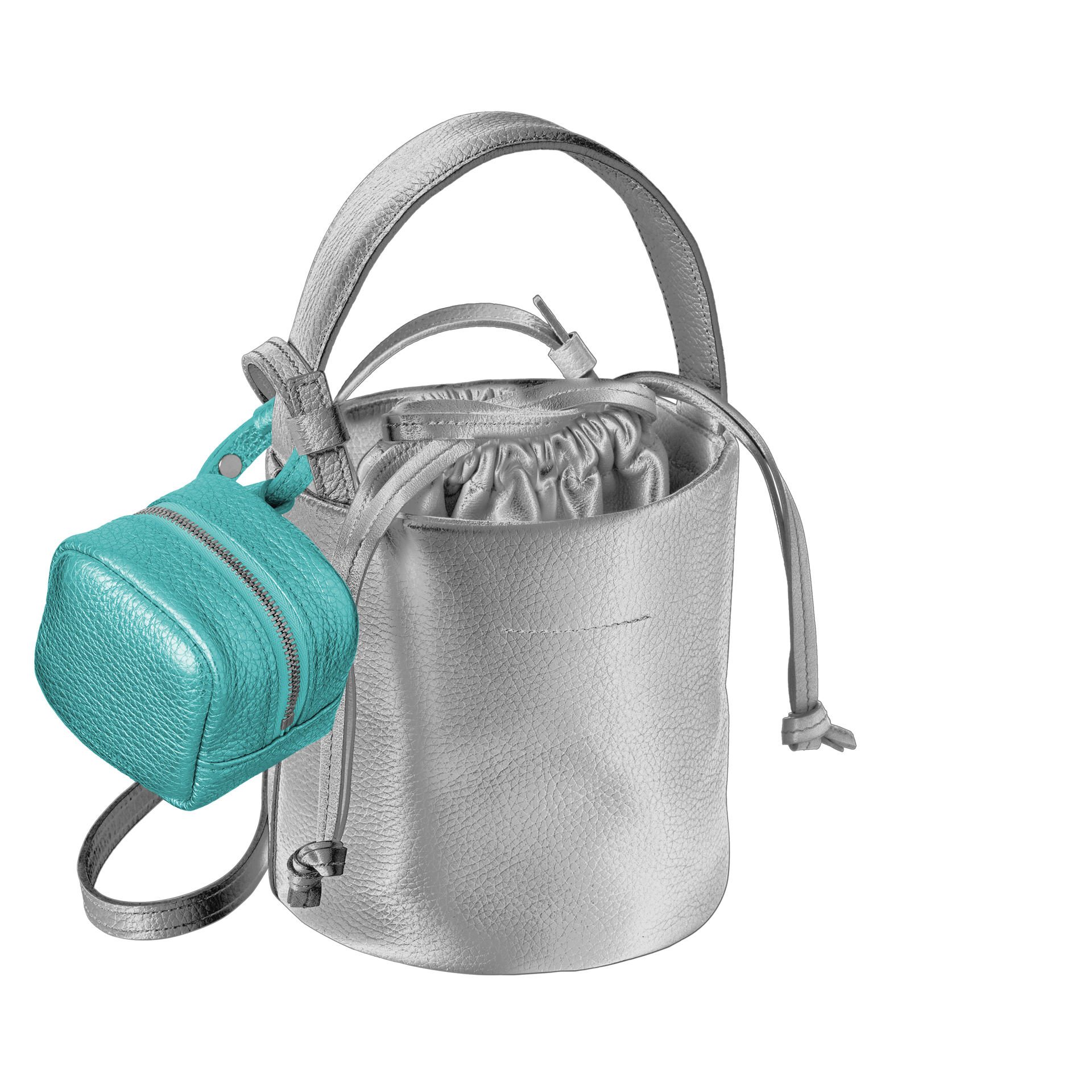 'bot' metallic blue silver