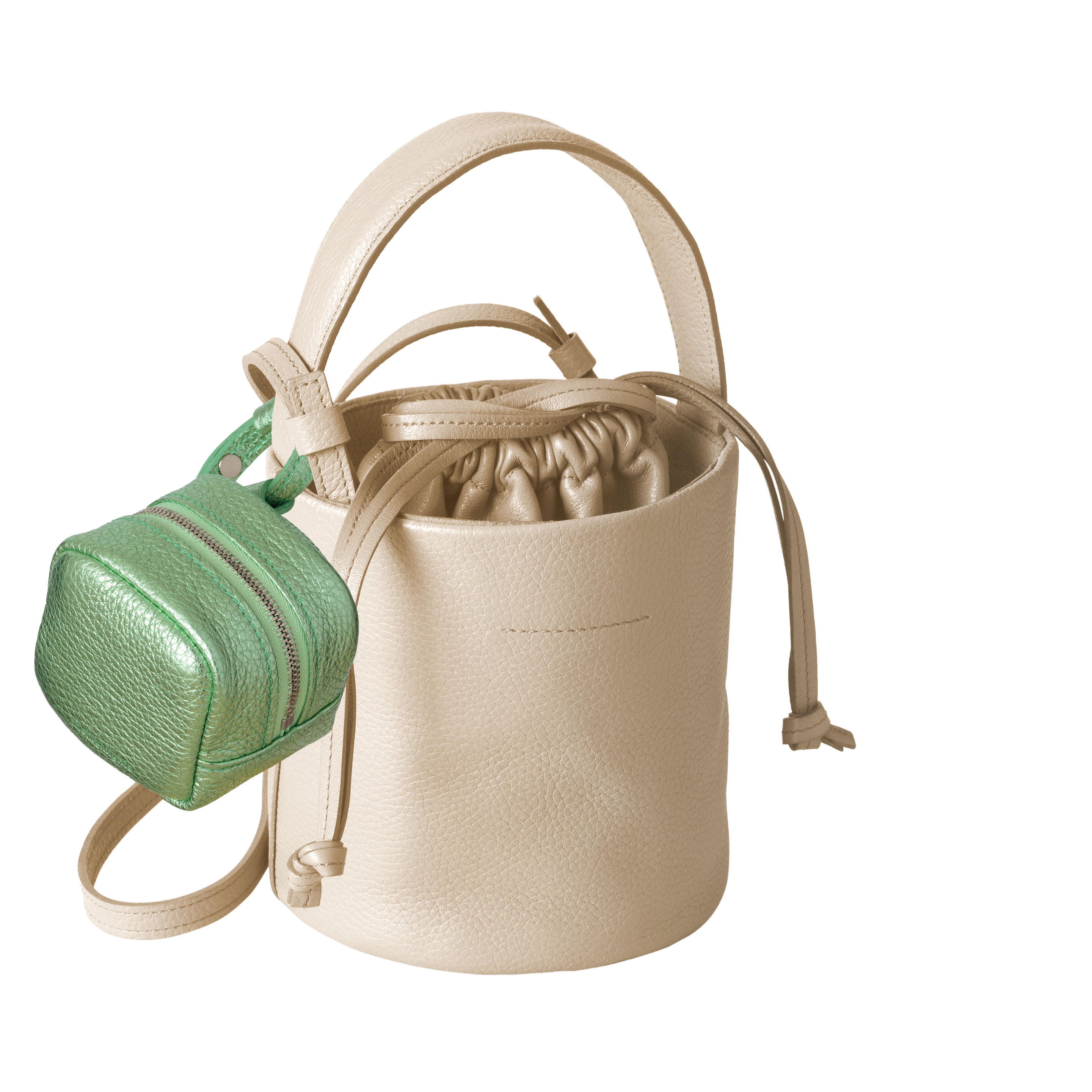 'bot' metallic green silver