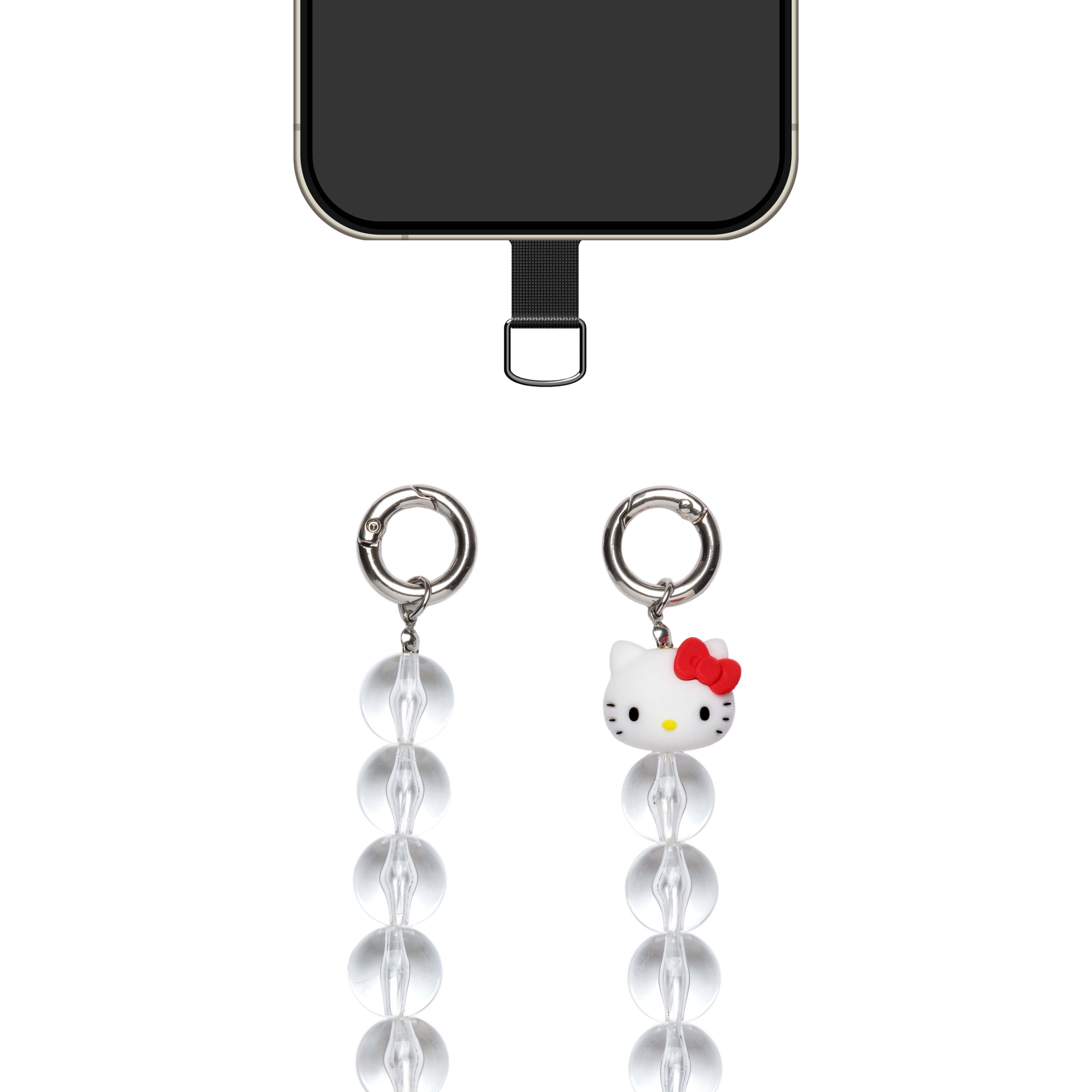 bubble 'strap' clear beads × HELLO KITTY