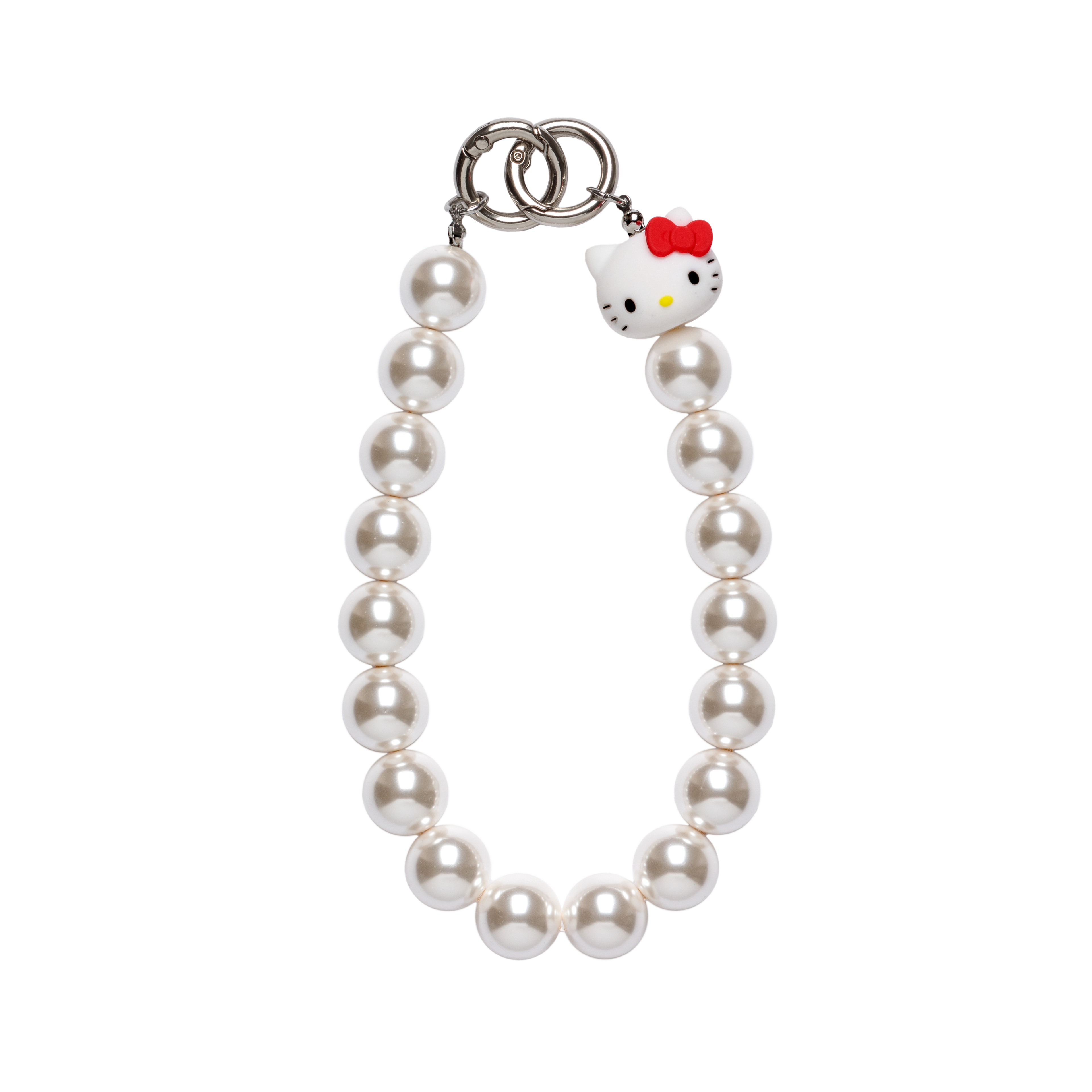 bubble 'strap' white beads × HELLO KITTY