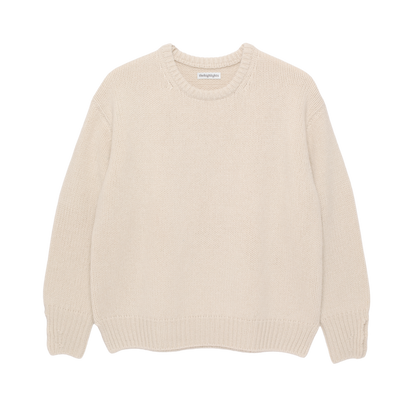 ‘knit’ chunky crew white