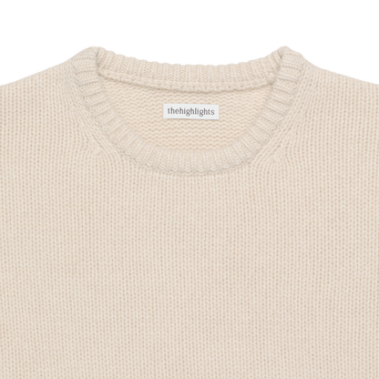‘knit’ chunky crew white