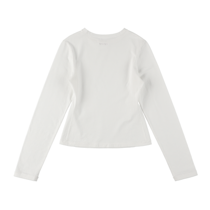 'compact LS tee' white