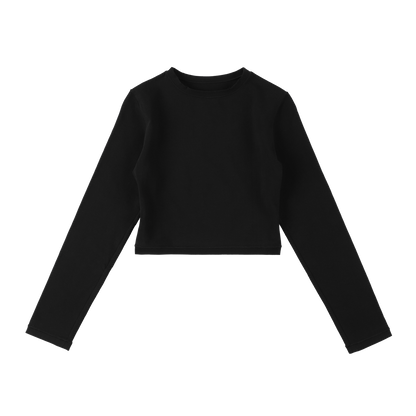 cropped 'compact LS tee' black