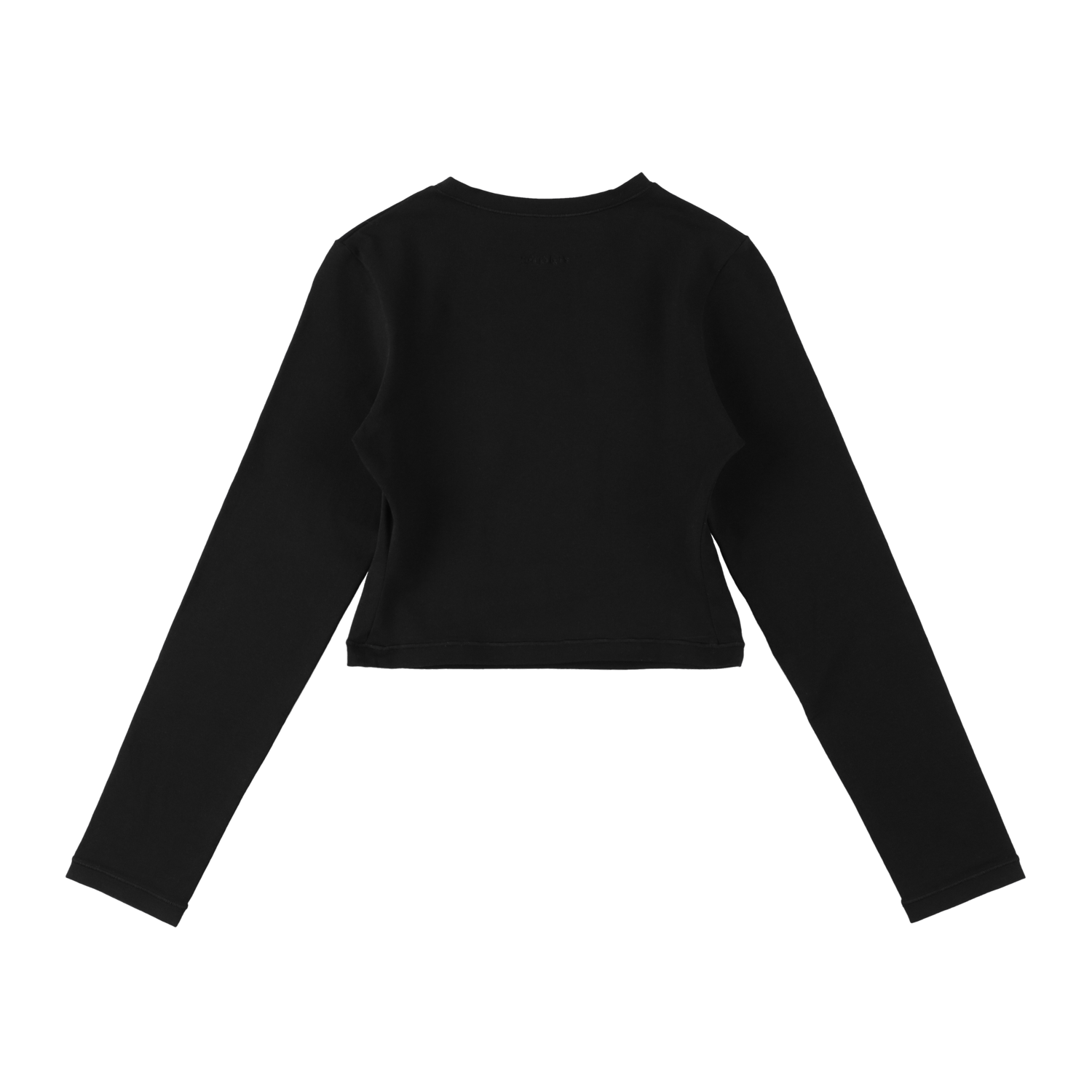 cropped 'compact LS tee' black