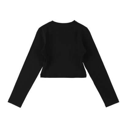 cropped 'compact LS tee' black