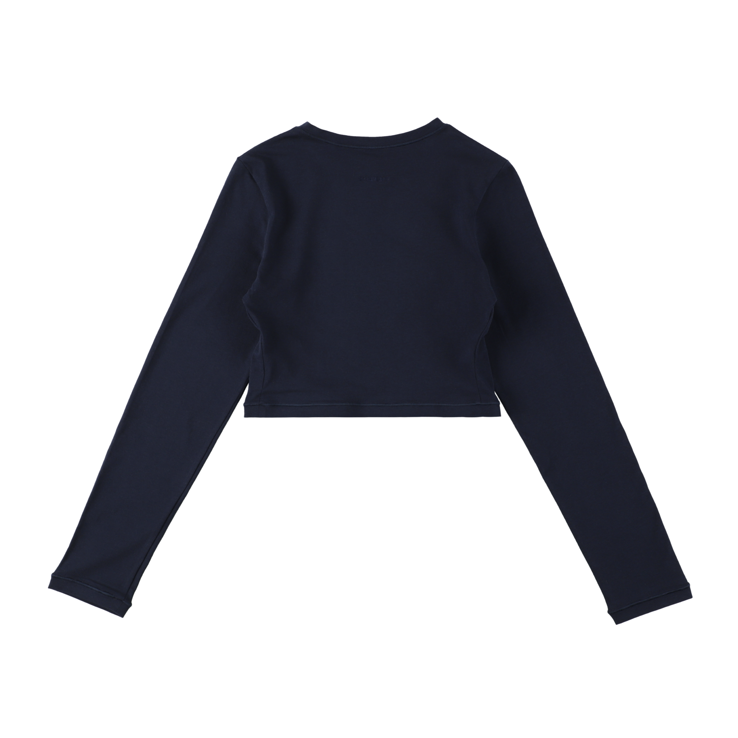 cropped 'compact LS tee' navy