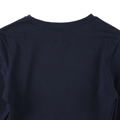 cropped 'compact LS tee' navy