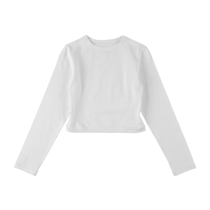 cropped 'compact LS tee' white