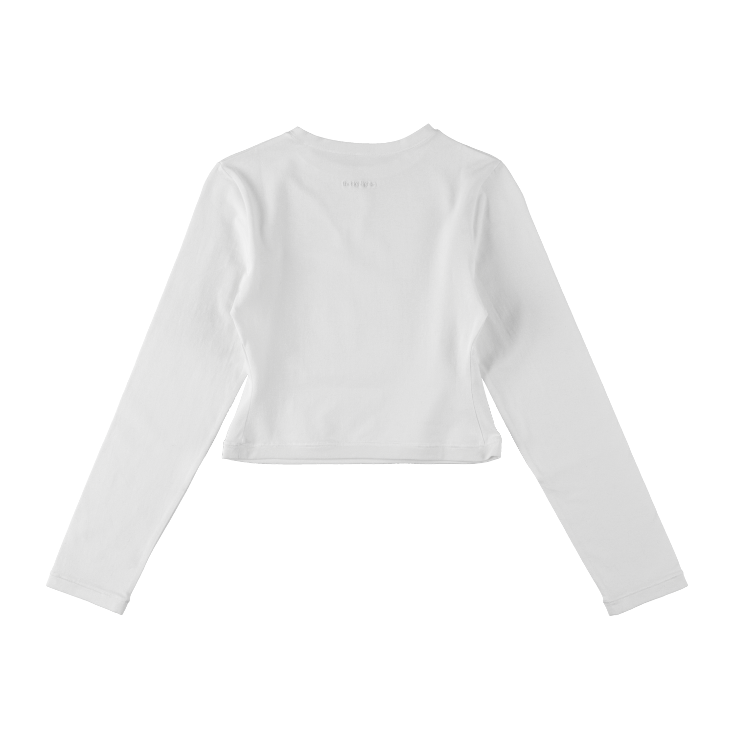 cropped 'compact LS tee' white