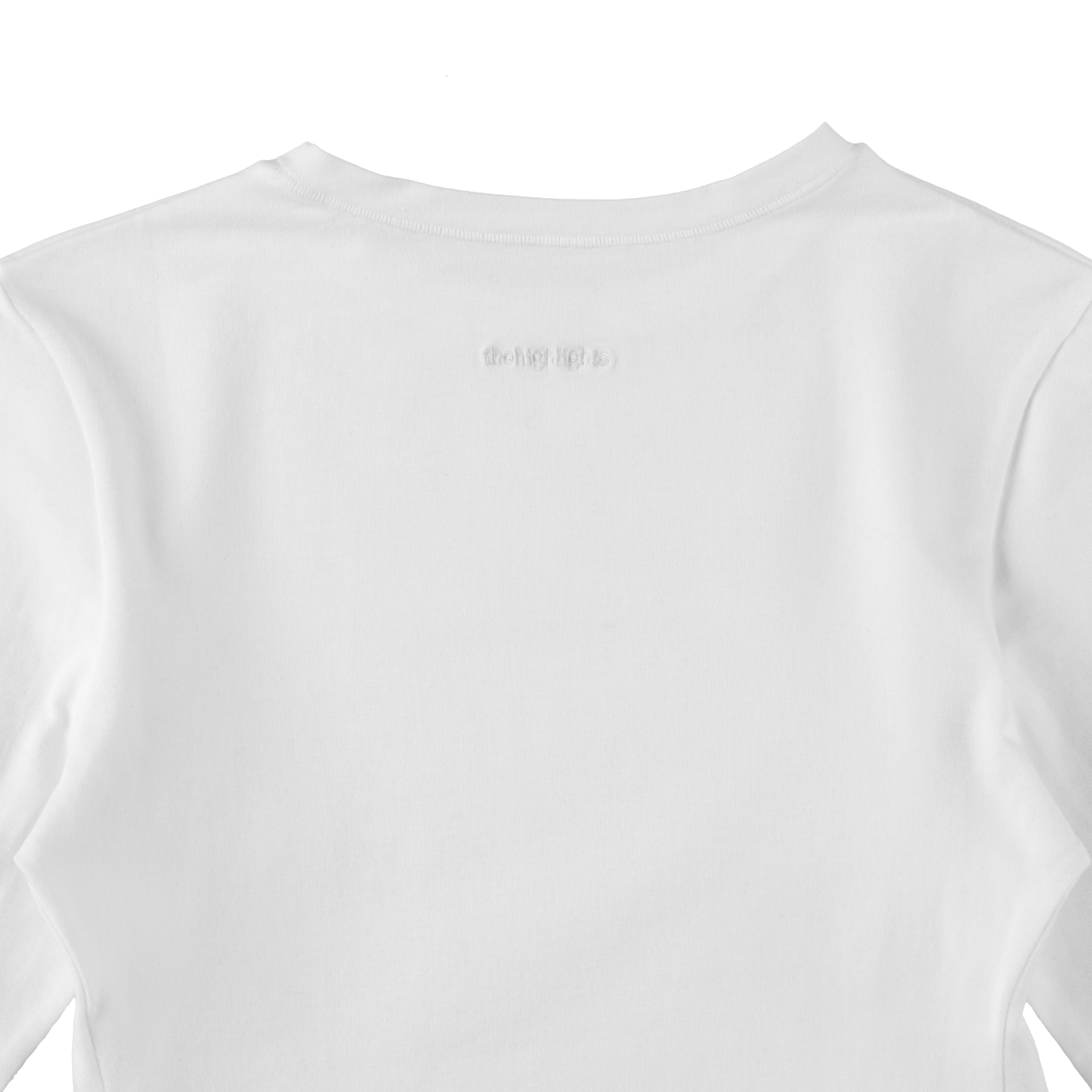 cropped 'compact LS tee' white