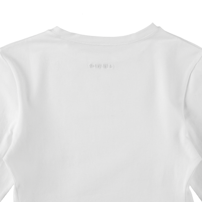 cropped 'compact LS tee' white