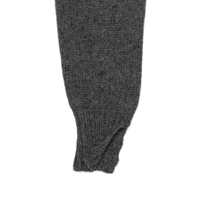 cropped ‘knit’ chunky crew charcoal gray