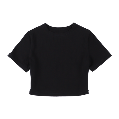 cropped 'compact tee' black