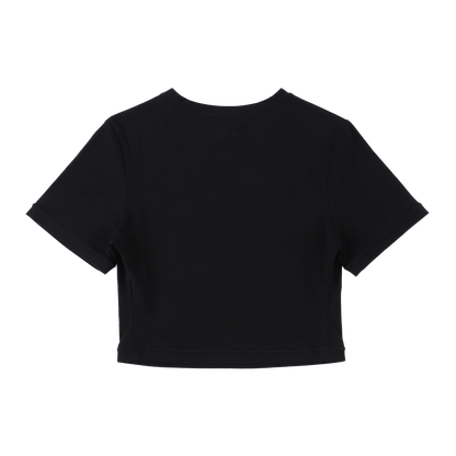 cropped 'compact tee' black