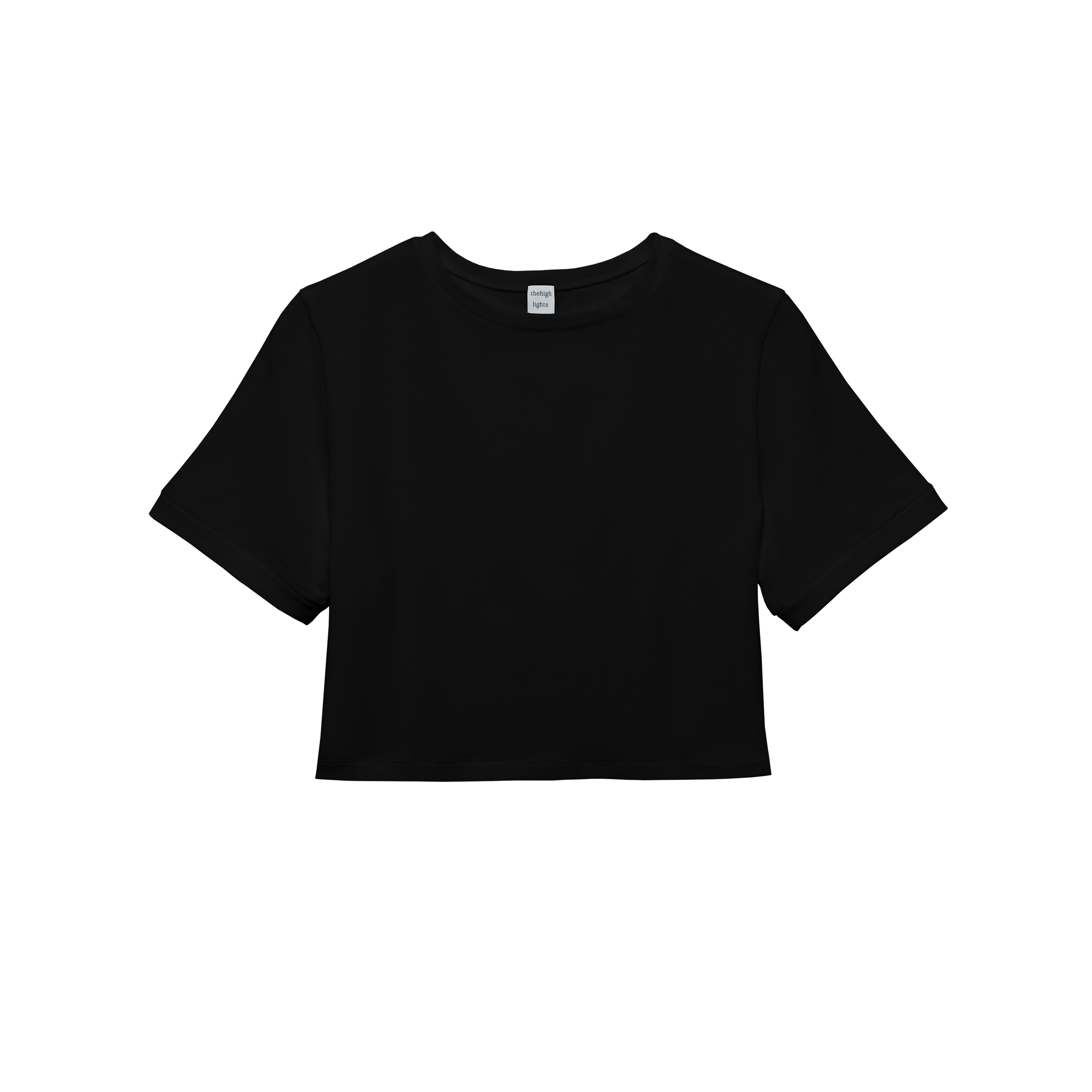 cropped 'compact tee' black