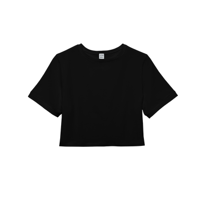cropped 'compact tee' black