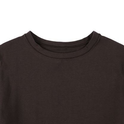 cropped 'compact tee' brown