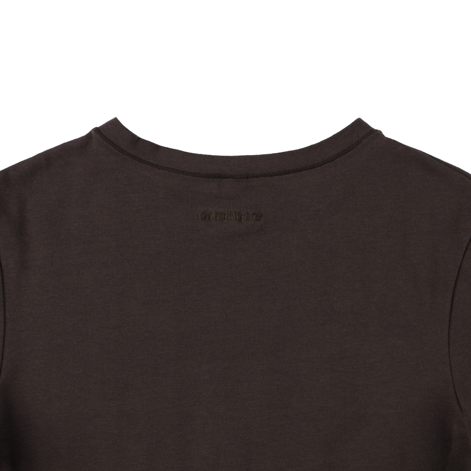 cropped 'compact tee' brown